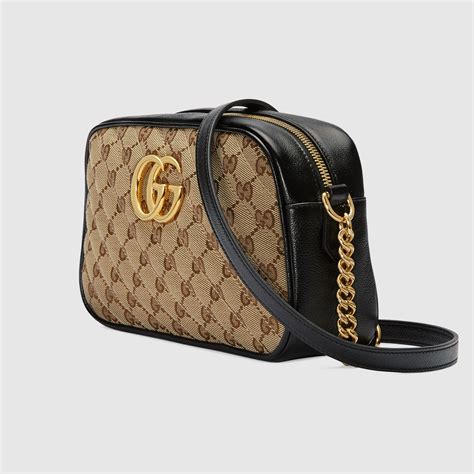 Borsa a spalla GG Marmont Small in Nero .